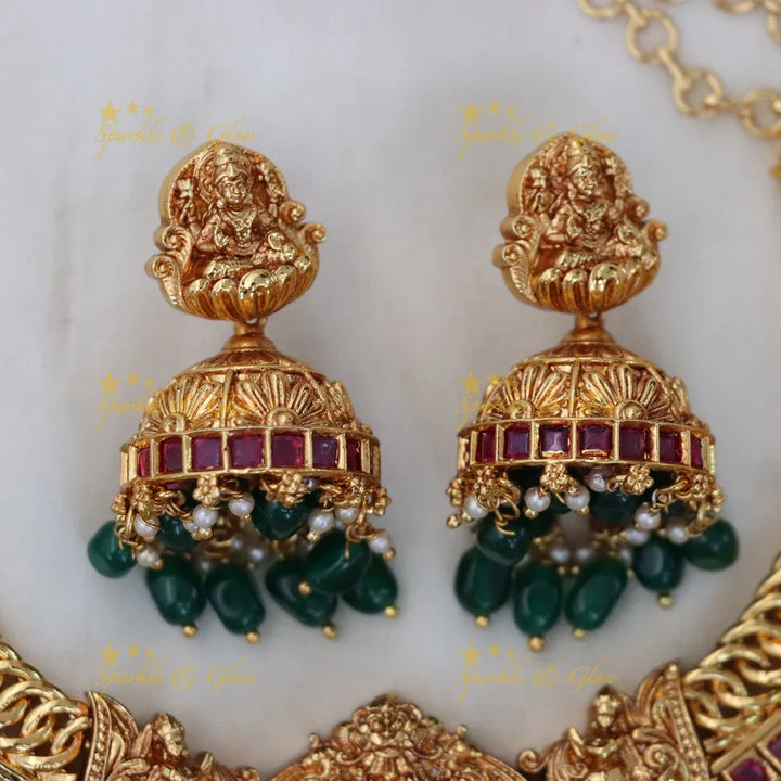Exquisite Lakshmi Bridal Jilebi Necklace Set for Weddings