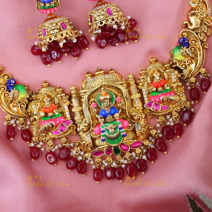 Exquisite Temple Necklace Set for Festivals & Weddings