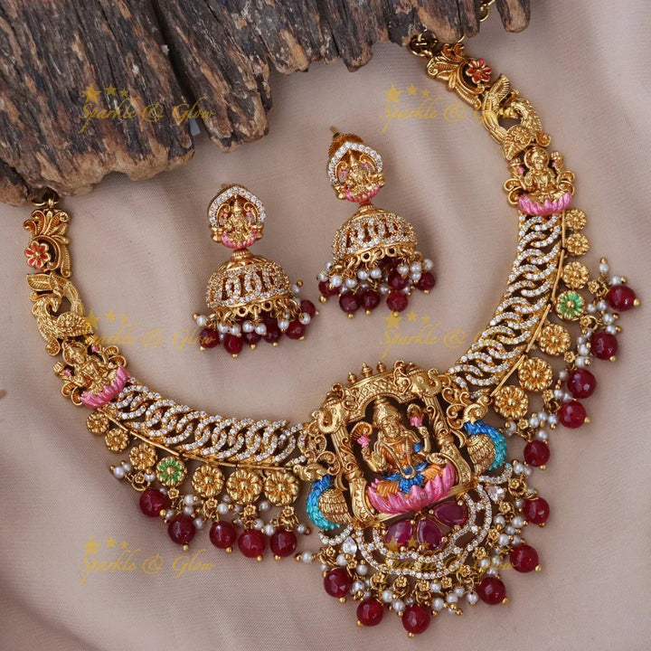 Exquisite Temple Necklace for Radiant Celebrations