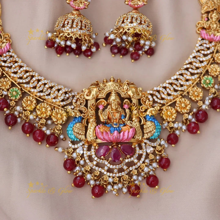 Exquisite Temple Necklace for Radiant Celebrations