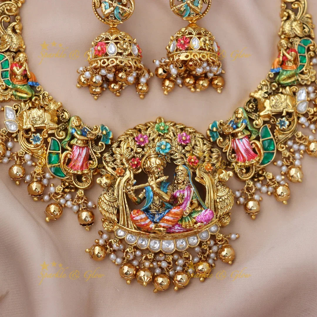 Exquisite Ram Sita Temple Necklace – A Festive Masterpiece