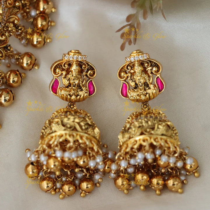 Exquisite Lakshmi Peacock Choker Necklace - Sparkle & Glow