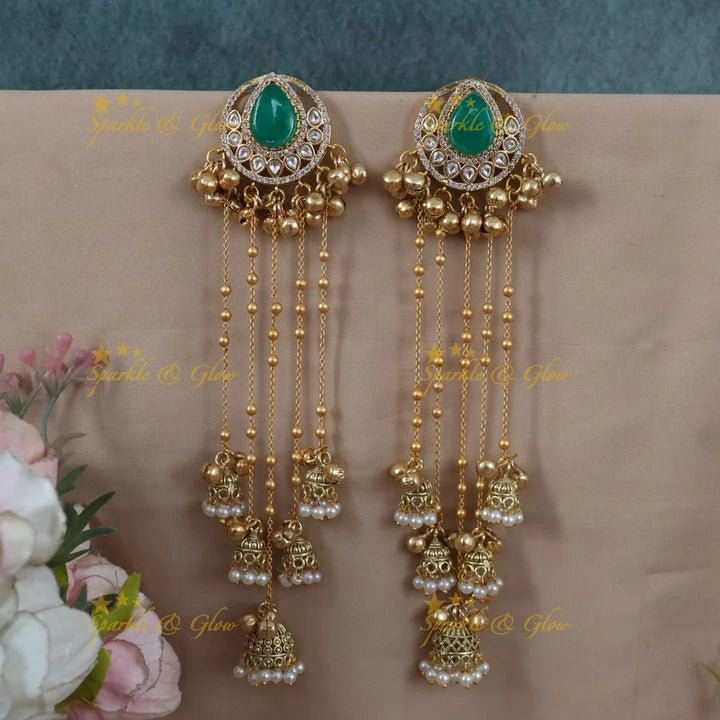 Exquisite Half Moon Jhumka Earrings for Weddings