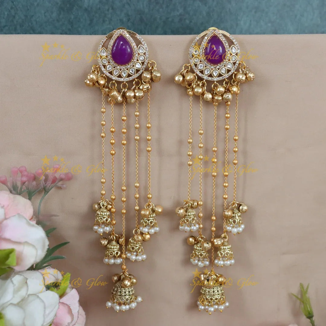 Exquisite Half Moon Jhumka Earrings for Weddings