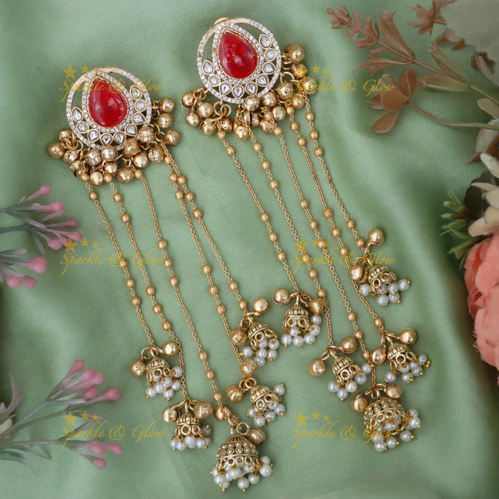 Exquisite Half Moon Jhumka Earrings for Weddings