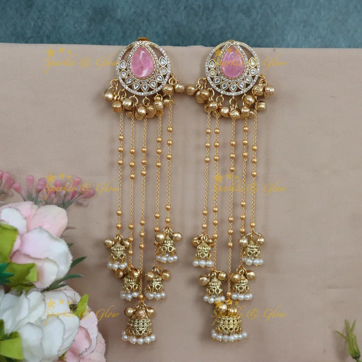 Exquisite Half Moon Jhumka Earrings for Weddings