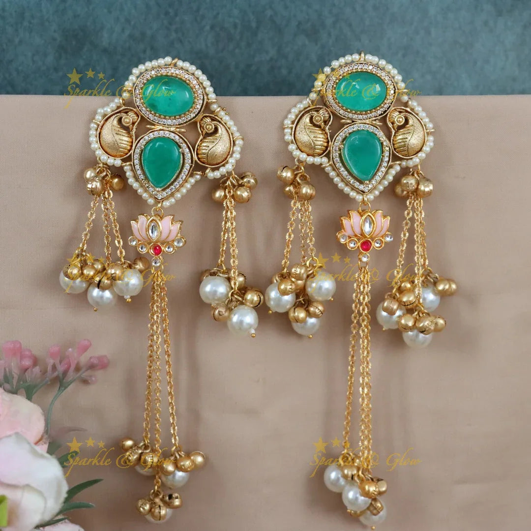 Elegant Mango Pearl Earrings for Festive Glamour