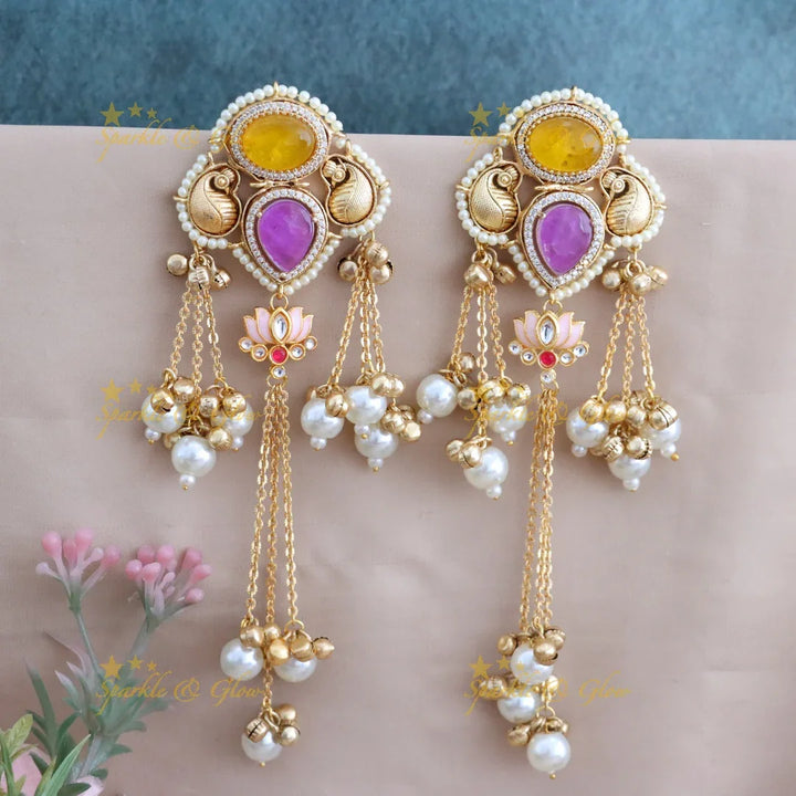Elegant Mango Pearl Earrings for Festive Glamour