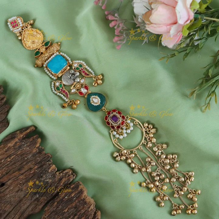 Exquisite Peacock Jadabilla with Pearls - Perfect Festive Wear