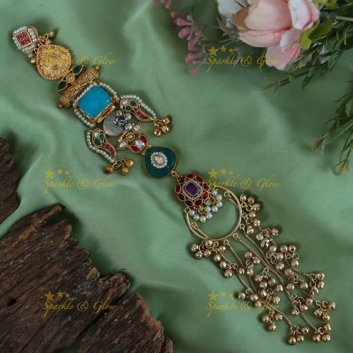 Exquisite Peacock Jadabilla with Pearls - Perfect Festive Wear