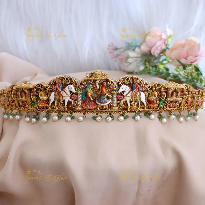 Exquisite Gold Bridal Hip Belt – Traditional Charm