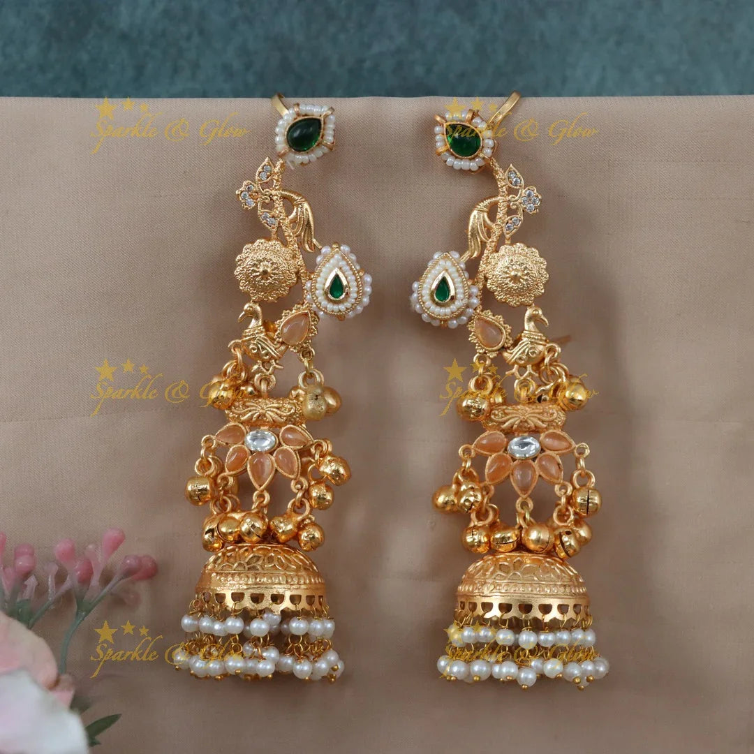 Exquisite Pearl & Gold Earrings - Festive Glam 2023