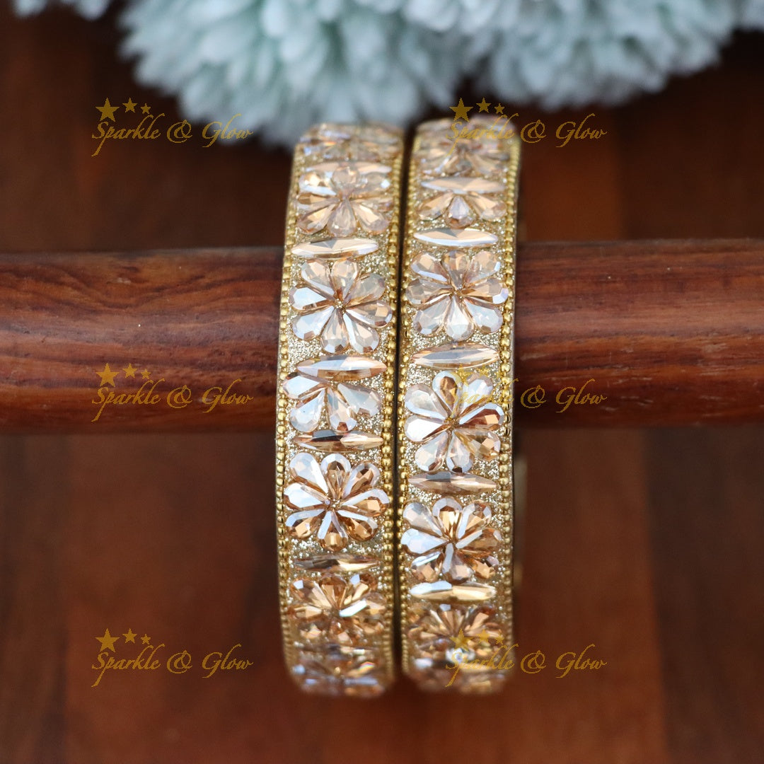 Shimmering Crystal Bangles for Festive Elegance