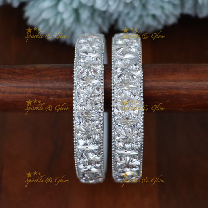 Shimmering Crystal Bangles for Festive Elegance