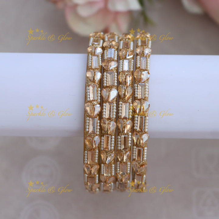 Elegant Silver Pearl Wedding Bangle for Glamour