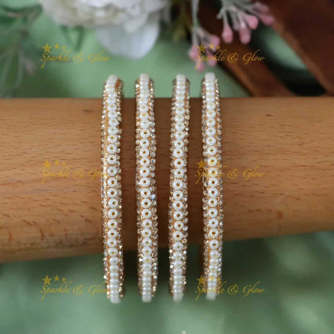 Elegant Pearl Bangles for Festive Elegance