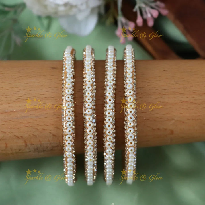 Elegant Pearl Bangles for Festive Elegance