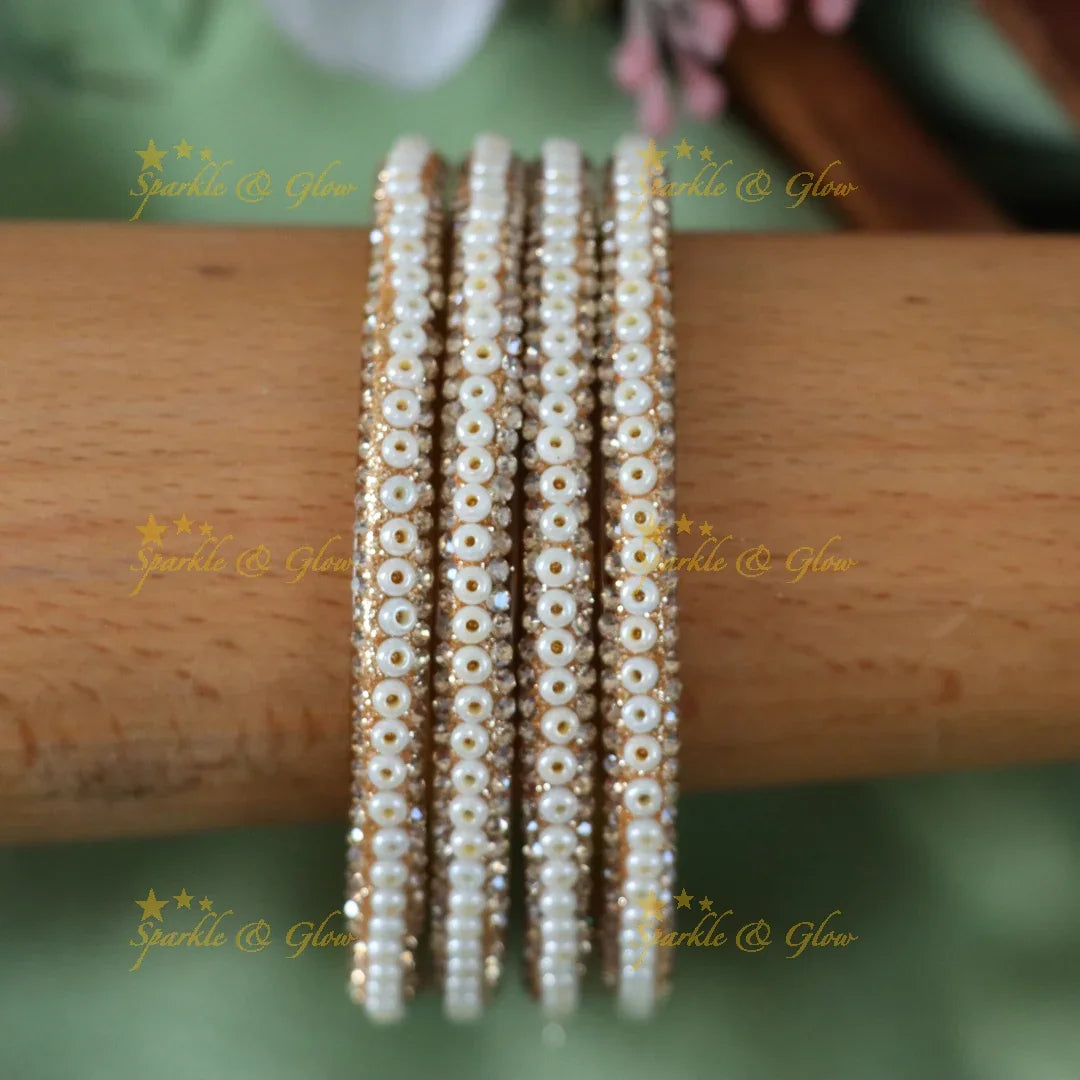 Elegant Pearl Bangles for Festive Elegance