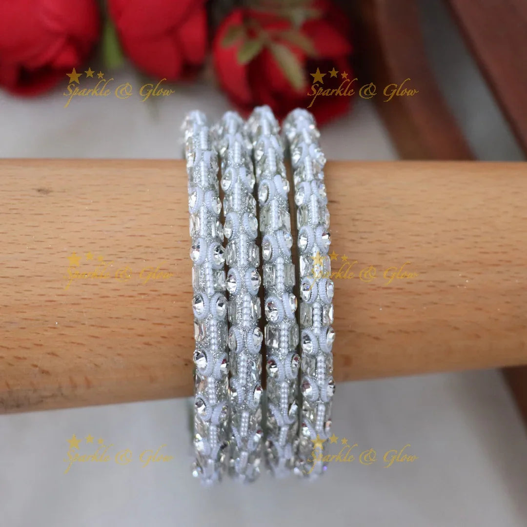 Exquisite Pearl Bangle Set for Festivals & Weddings