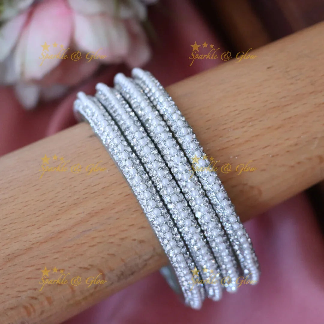 Elegant Pearl Bangles Set for Weddings & Festive Wear