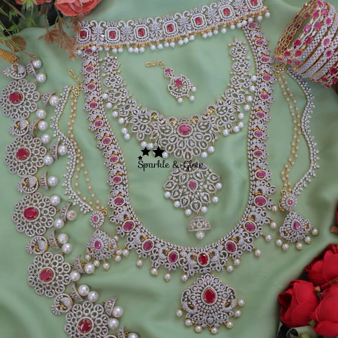 Ruby Bridal Set for Radiant Bridal Elegance