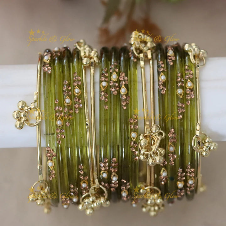 Elegant Red and Gold Bangles - Perfect for Weddings