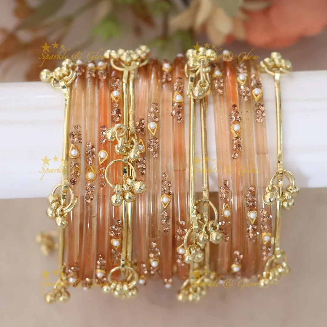 Elegant Red and Gold Bangles - Perfect for Weddings