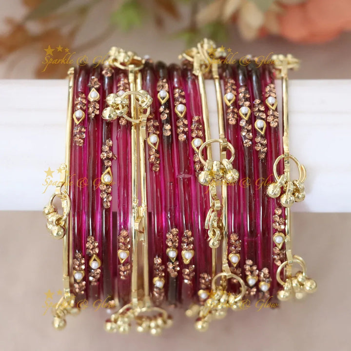 Elegant Red and Gold Bangles - Perfect for Weddings