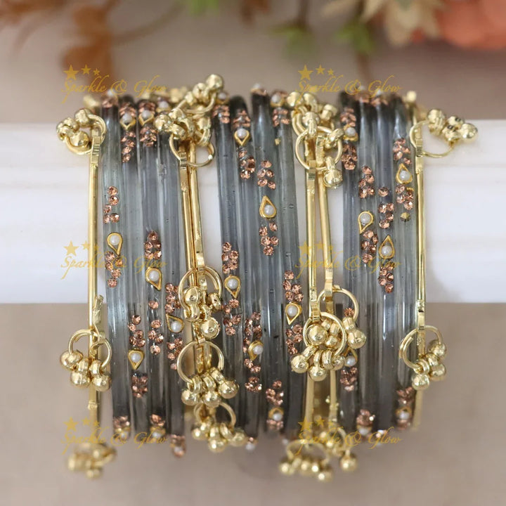 Elegant Red and Gold Bangles - Perfect for Weddings