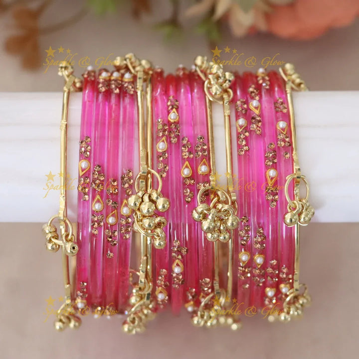 Elegant Red and Gold Bangles - Perfect for Weddings