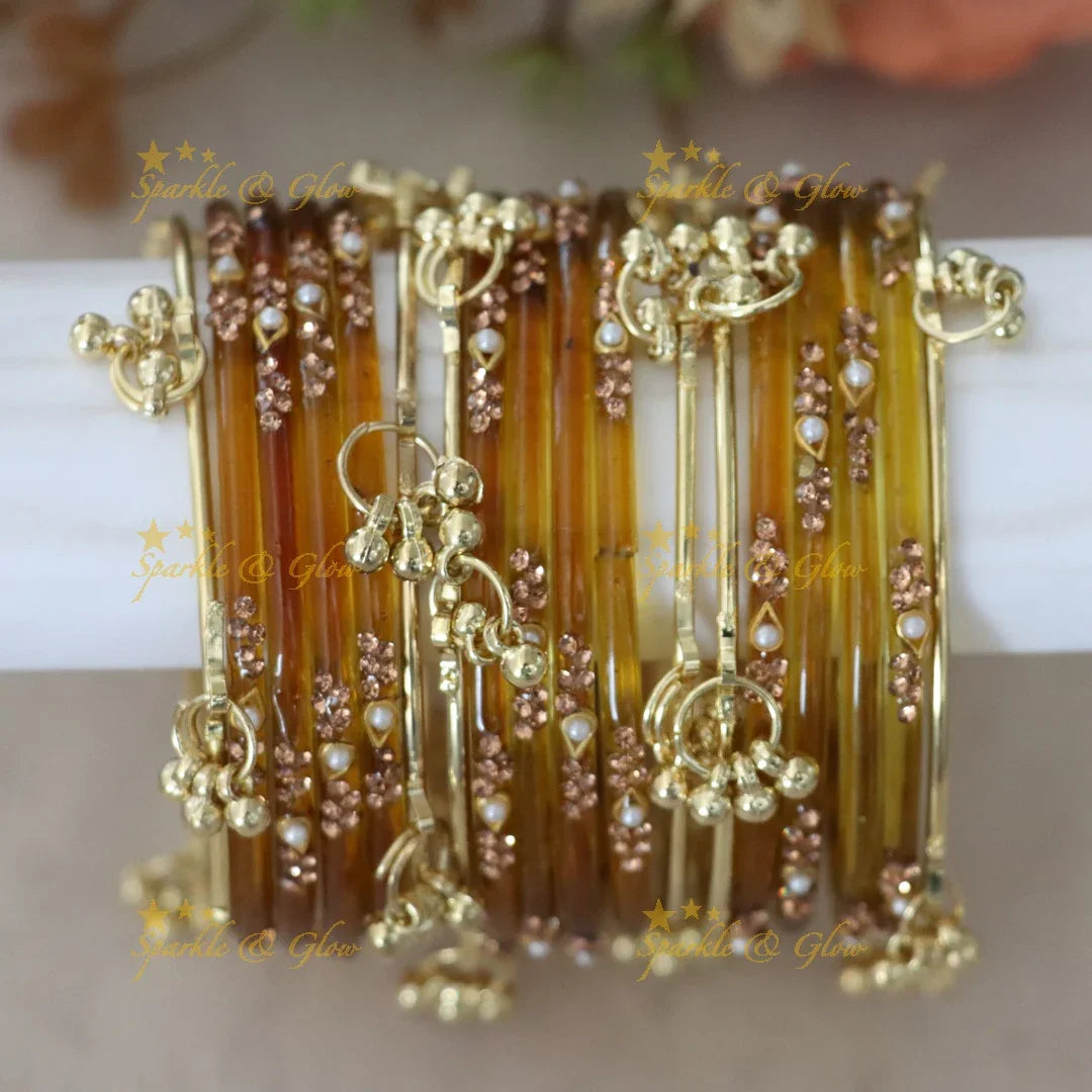 Elegant Red and Gold Bangles - Perfect for Weddings