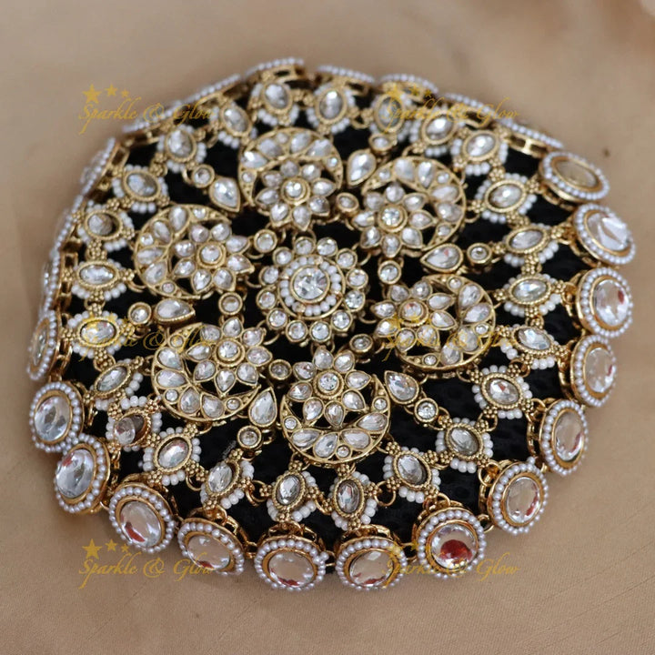 Elegant Floral Pearl Hair Bun Jewelry for Weddings