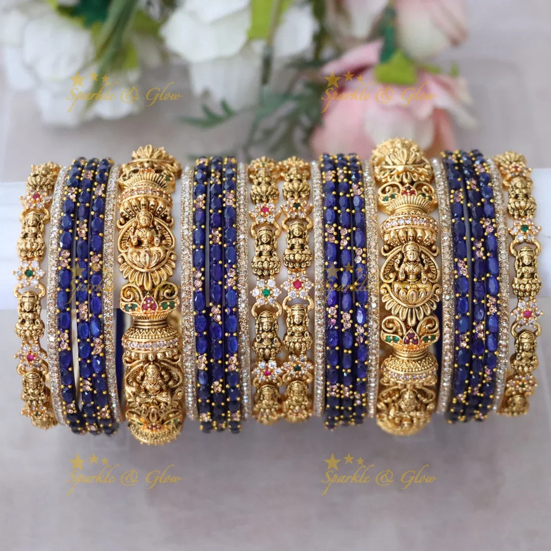 Exquisite Lakshmi Bridal Bangles with Floral Design