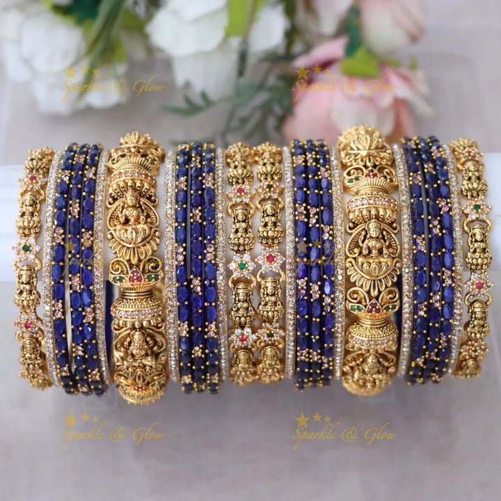 Exquisite Lakshmi Bridal Bangles with Floral Design