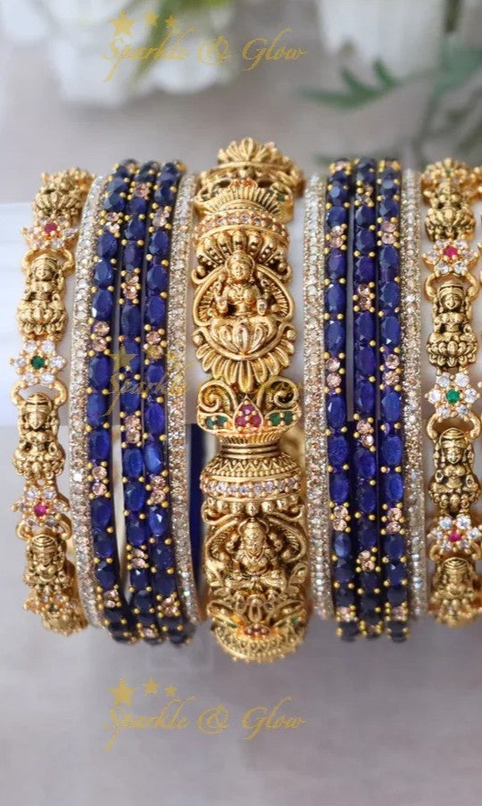 Exquisite Lakshmi Bridal Bangles with Floral Design