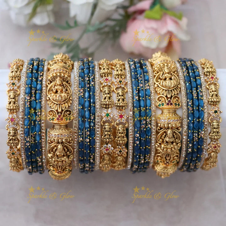 Exquisite Lakshmi Bridal Bangles with Floral Design