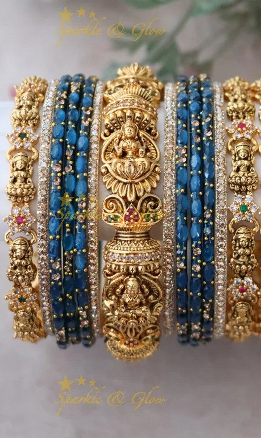Exquisite Lakshmi Bridal Bangles with Floral Design