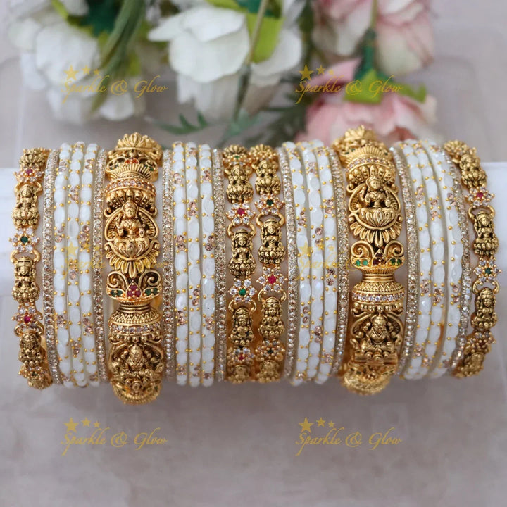 Exquisite Lakshmi Bridal Bangles with Floral Design