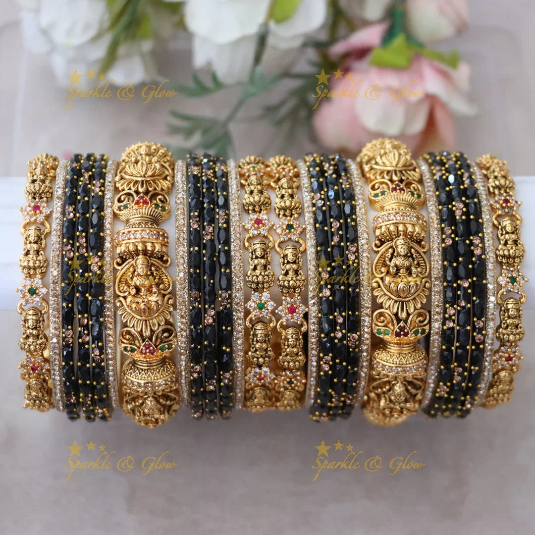 Exquisite Lakshmi Bridal Bangles with Floral Design