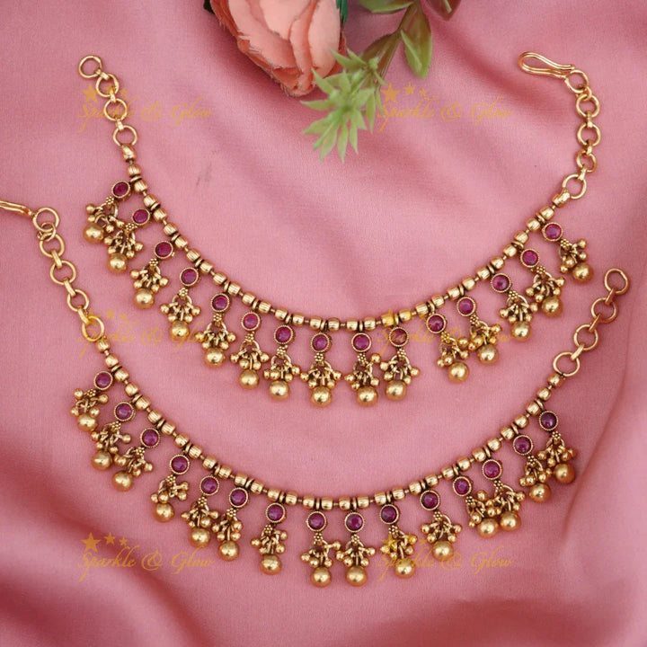 Sparkling Gold Earchains for Weddings & Festive Glamour