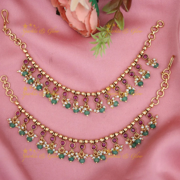 Sparkling Gold Earchains for Weddings & Festive Glamour