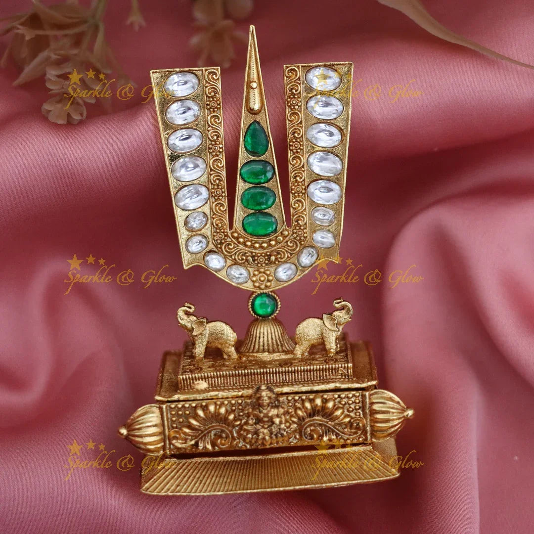 Exquisite Lord Venkateshwara Kumkum Box - Sparkle & Glow