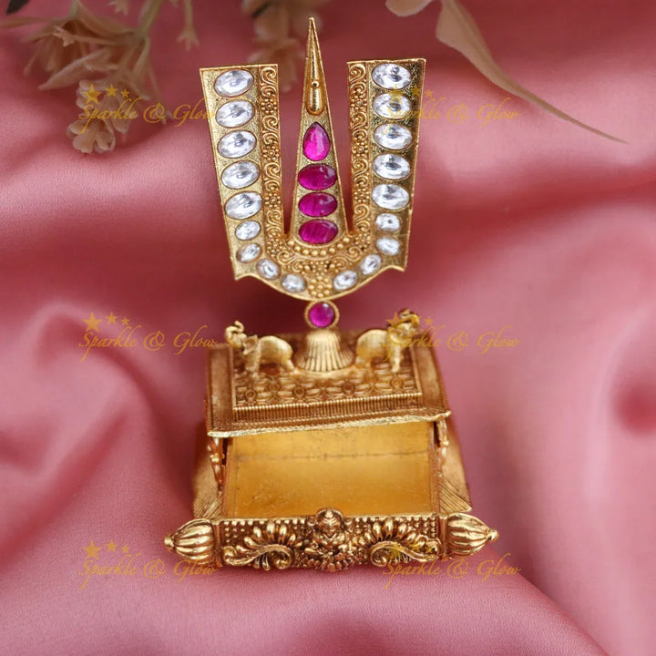 Exquisite Lord Venkateshwara Kumkum Box - Sparkle & Glow