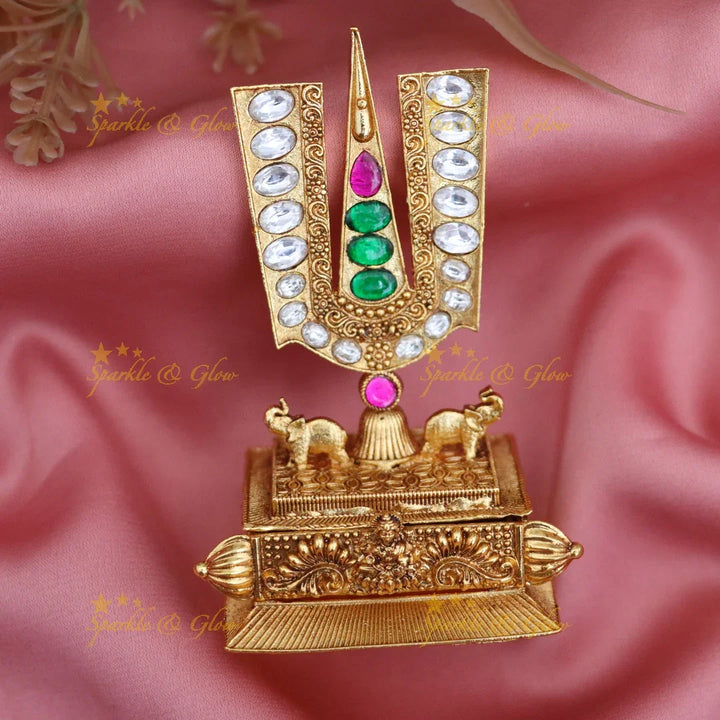 Exquisite Lord Venkateshwara Kumkum Box - Sparkle & Glow
