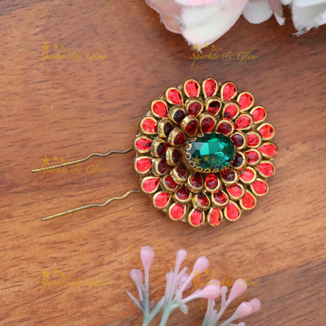 Exquisite Floral Gold-Plated Wedding Hairpin