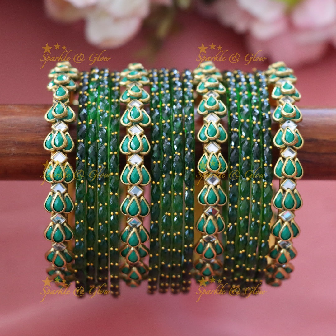 Elegant Gold Silk Thread Bangles for Festive Glam TWO HAND