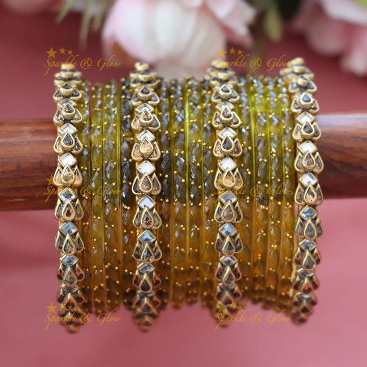 Elegant Gold Silk Thread Bangles for Festive Glam TWO HAND