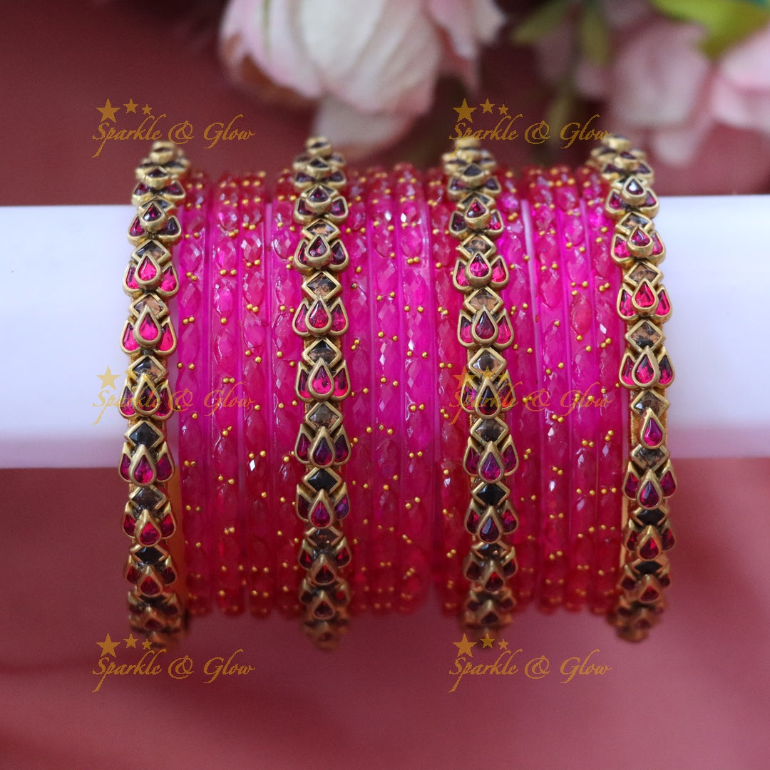 Elegant Gold Silk Thread Bangles for Festive Glam TWO HAND