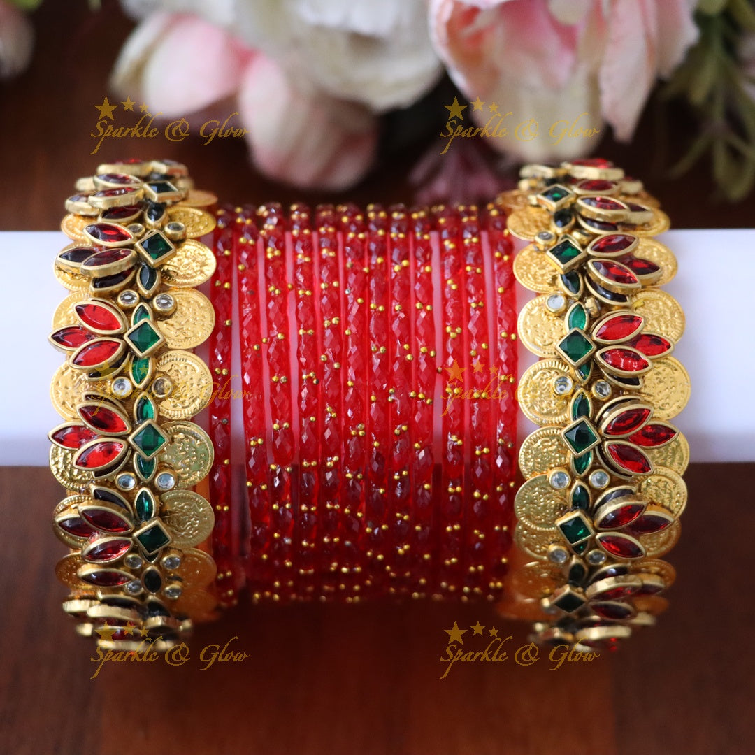 Exquisite Gold Coin Silk Bangle - Perfect Festive Accessory ONE HAND