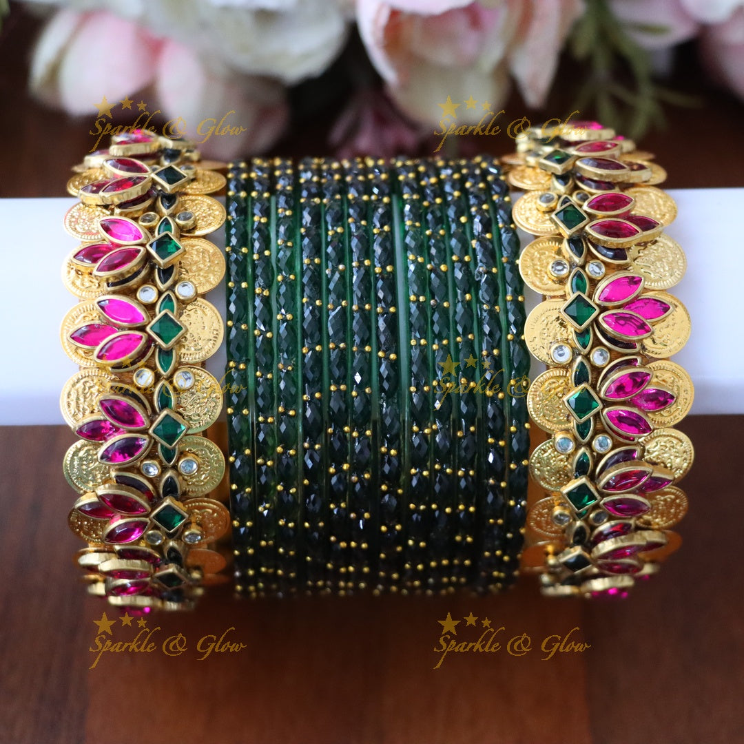 Exquisite Gold Coin Silk Bangle - Perfect Festive Accessory ONE HAND